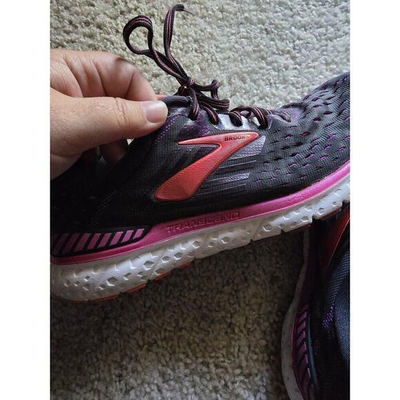 Brooks Transcend 6 Women's Running Shoes Size 9.5 Medium (B) Orange Purple Black - Picture 7 of 8